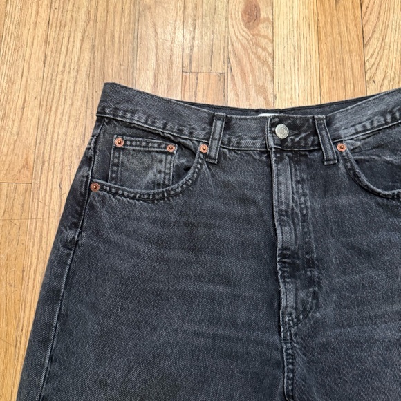 Zara Dark Gray Straight Leg High Rise Jeans Size 10 - Picture 2 of 6